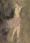 Marie Laurencin The woman wearing the blue skirt painting